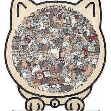 (A) 135-Piece Cat Shaped Wooden Jigsaw Puzzle, Cat Shaped Wooden Puzzle, Unique Animal Shape WoodPuzzle, CreativePuzzle Gifts for Cats Lover