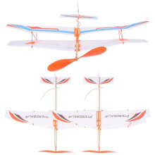 3pcs Interesting Simple Plane Model Rubber Band Powered Aircraft Toy Glider Plaything for Kids