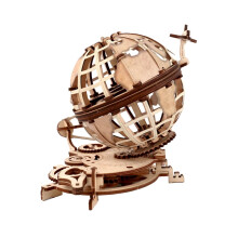 1Set DIY Wooden Globe SelfAssembly with Elegantly Carved Base for Adults, Enhances Creativity and Mechanical Understanding, Desk Decor for Office