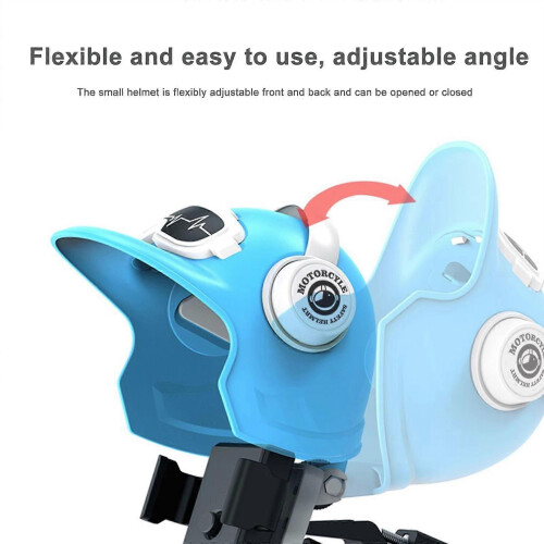 (Black) Bicycles Phone Holder Helmet Shape Sunshade Rainproof Handlebar 1