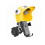 (Yellow) Bicycles Phone Holder Helmet Shape Sunshade Rainproof Handlebar 1