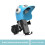 (Blue) Bicycles Phone Holder Helmet Shape Sunshade Rainproof Handlebar 2
