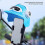 (Black) Bicycles Phone Holder Helmet Shape Sunshade Rainproof Handlebar 3