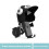 (Black) Bicycles Phone Holder Helmet Shape Sunshade Rainproof Handlebar 4