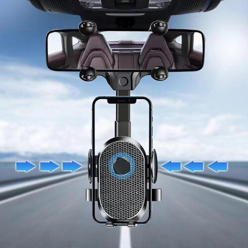 (Style1) 360 Car Phone Holder Rotatable And Retractable Rearview Mirror Mount Universal 1