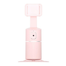 (Pink) 360 Phone Holder Smart AI Face Auto Tracking Selfie Stick Stand Shoot Mount