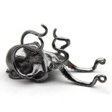 (Black) Octopus-Holder Golden Animal Shape Cell Phone Holder Desk Phone Stand Art Work