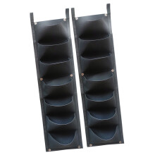 2Pieces Wall Planter 7 Poucket Planting Grow Bags Indoor-Black
