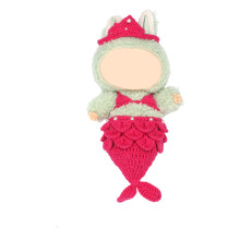 Crochet Doll Clothes Set with Step-by-Step-Rose red fishtail sk