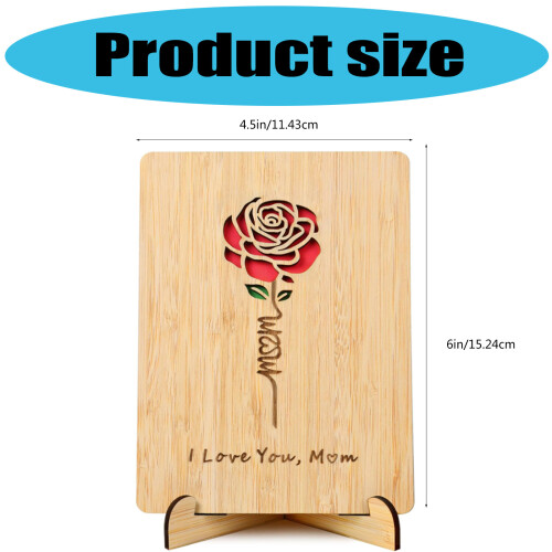 User Friendly Wooden Greeting Card Handmade Celebration-Style A 2