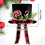 Black Star Christmas Tree Toppers With Decorative Bowknot Caps 3