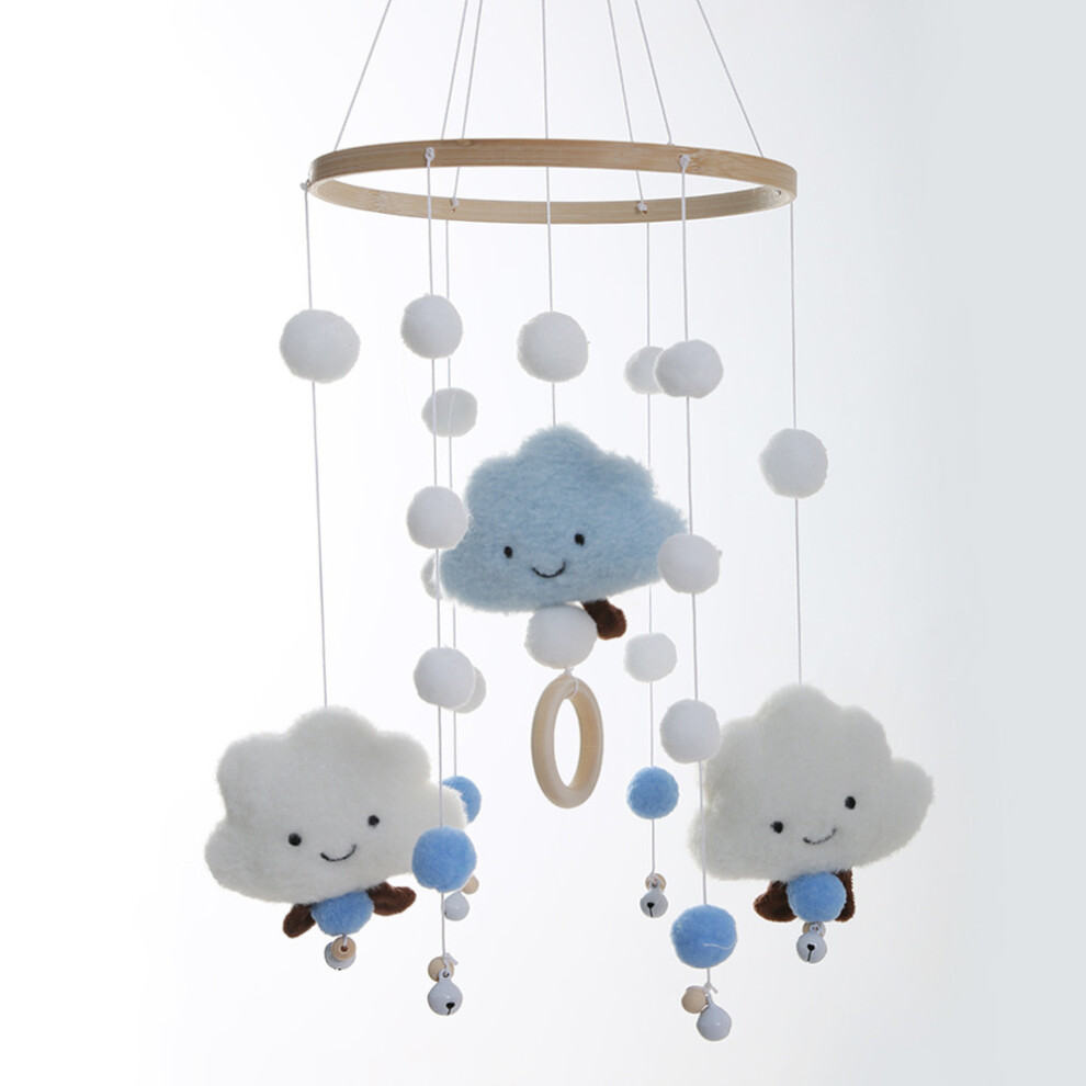 Whimsical Crib Mobile, Boho Crib Mobile Featuring Enchanting Felt Clouds, Multipurpose Mobile for Stimulating Mental Development in Colorful Settings