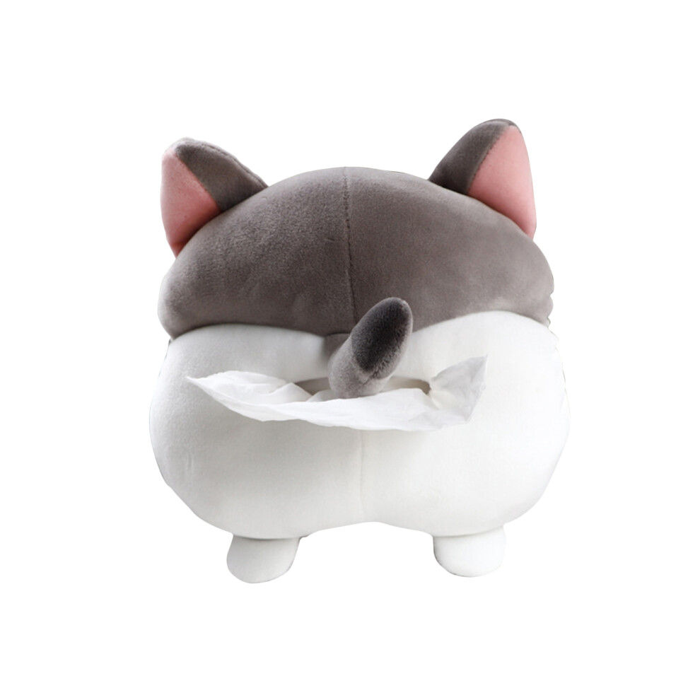 Cartoon Animal Tissue Holder For Car, Soft And Comfortable Plush Fabric Tissue Dispenser With Zip Lock Design, Tissue Dispenser For Vehicle Console Or 9468298594488