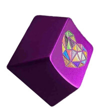 Capuchons de touches en forme de cœur coloré en alliage-Violet