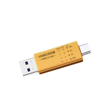 Type C naar USB A-interfacetester met LED-spannings- en-Oranje