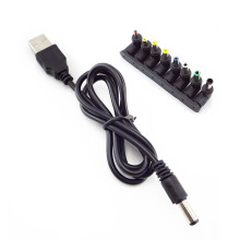 Câble d'alimentation DC5V 5,5 x 2,1 mm, 8-Coude 8 pièces US