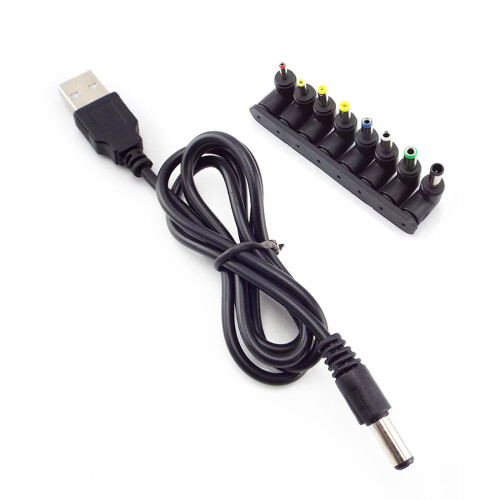 Câble d'alimentation DC5V 5,5 x 2,1 mm, 8-Coude 8 pièces US