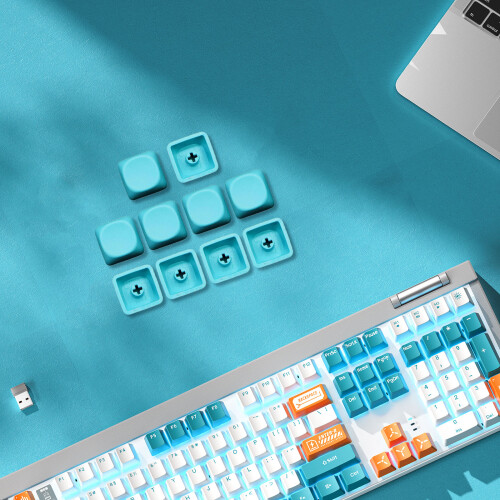 10 stuks creatieve Keycap MOA profiel 1U-Lichtroze 2