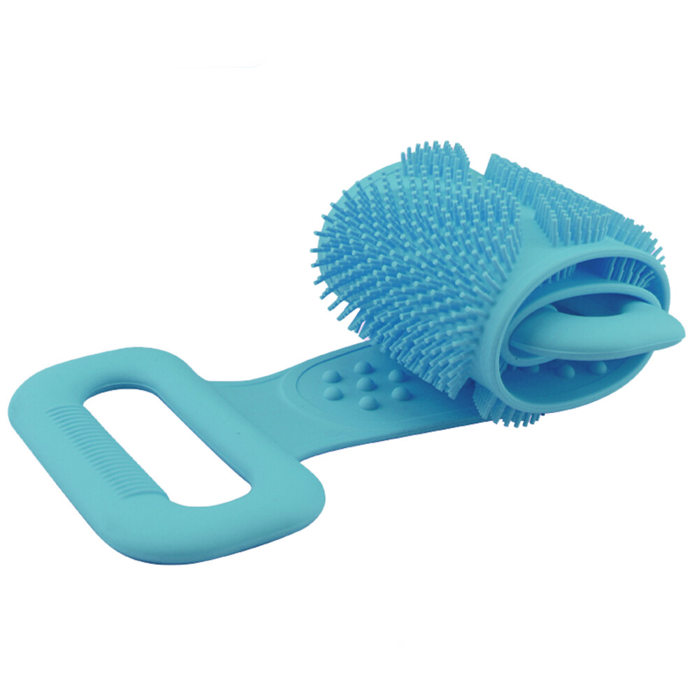 Hygienic Silicone Material for Family Members, Massage and Cleansing Tool Long Shower Brush, Perfect for Body Exfoliating Soft & Quick-Drying Exfoliat