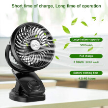 Battery Operated Fan for Every Adventure, Clip-on Mini USB Fan with Aromatic Function, Desk Fan with 360Rotation, Sturdy Clamp for Home, Office,