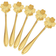 Blomsterske design til te, rustfrit stål service med forskellige mønstre, sæt med 5 dele, fødevaregodkendt materiale, rustfri, elegant udseende,