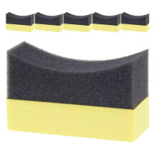 6pcs Tire Contour Dressing Applicator Pads Color Polishing Sponge Wax Buffing Pads Tire  Applicator Pads Cleaning Sponges