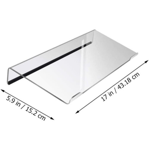 Acrylic Keyboard Stand, HeightAdjustable, NonSlip, Transparent, Ergonomic 2