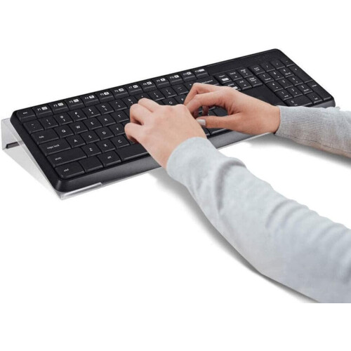 Acrylic Keyboard Stand, HeightAdjustable, NonSlip, Transparent, Ergonomic 1