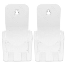 2pcs Wall Mounted File Document Holder Desktop Booklet Display Container A6 Wall Hanging File Holder Document Holder Transparent File Booklet Holder A