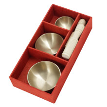 1 Singing Bowl Sound Bowl Yoga Accessories Handmade Tibetan Singing Bowl Meditation Bowl Tibetan Sound Bowl Meditation Singing Bowl Golden Wood