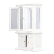 Miniature Birch Bookcase for Dollhouse 16.5x10.8x3.7cm White