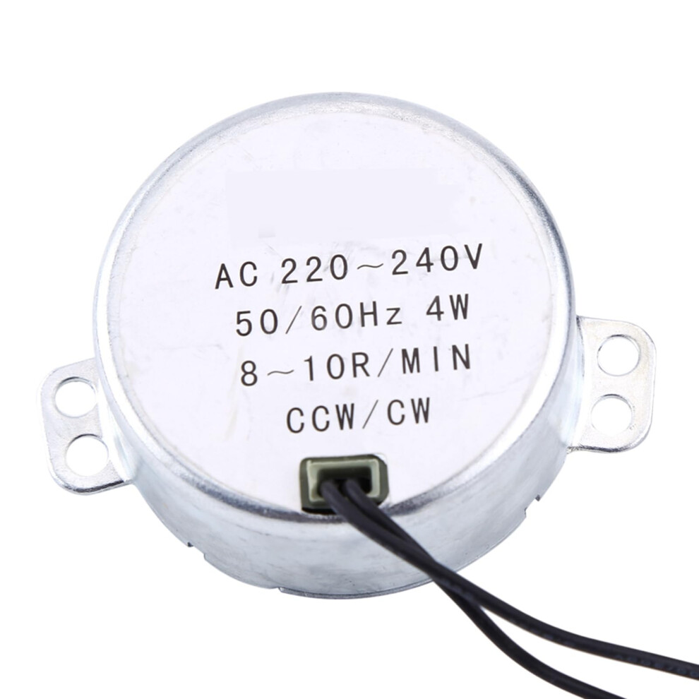 Rotary Motor With Power Plug 10 Rpm, 220240V Ac Synchronous Gear Motor 4W Cw/Ccw 9365049066266