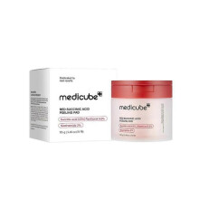 (Red)Dual-Textured Facial Toner Pads for Exfoliation and Pore Care with 4.5% AHA Lactic Acid & 0.45% BHA Salicylic Acid,Ideal for All Skin Types