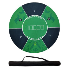 Poker Mats Texas Hold'em Table Mat, NonSlip Rubber Play Mat, Russian Roulette (60cm)