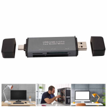 High-Speed USB C & 3.0 Card Reader Aluminum Alloy for Phone/Computer