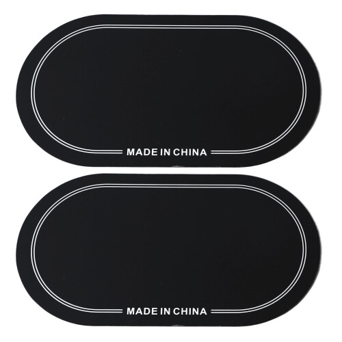 2PCS Black PET Drum Head Patch for Double Pedal - Wear Resistant Protector 2