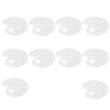 10St Verfpaletten Wit Duurzaam Plastic Verfblad Voor Schilder En Kind