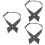 3St Polyester Dames Cross Tie Zwart Uniform Accessoire 8
