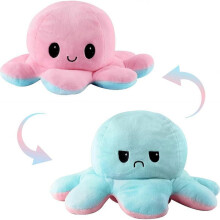 TTMA 40CM Octopus Reversible Plushie, Express Your Mood with our Double-Sided Flip Mood Octopus, Reversible Octopus Plush is Sweetest Gifts for Kids