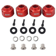 (8mm red) Car 8MM/9MM Widen Adapter Set for 1/10 TRAXXAS TRX-4 TRX4 RC Trucks Wheels