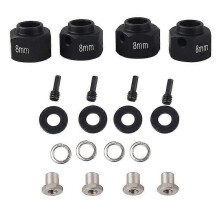 (8mm black) Car 8MM/9MM Widen Adapter Set for 1/10 TRAXXAS TRX-4 TRX4 RC Trucks Wheels