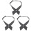 3St Polyester Dames Cross Tie Zwart Uniform Accessoire 4