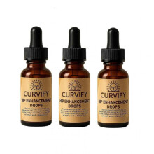 (3pcs) 1-3x CURVIFY HIP ENHANCEMENT DROPS BODY OIL, Buttocks firming and shaping 60ML