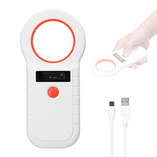 Handheld Pet RFID Scanner with OLED Display 128 Data Storage Support EMID FDX-B 2