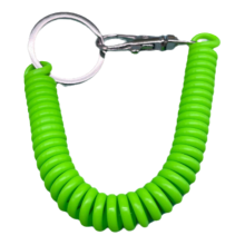 Cordão para chaves em material durável, pulseira espiral com design macio e flexível, pulseira flexível com superfície lisa que evita