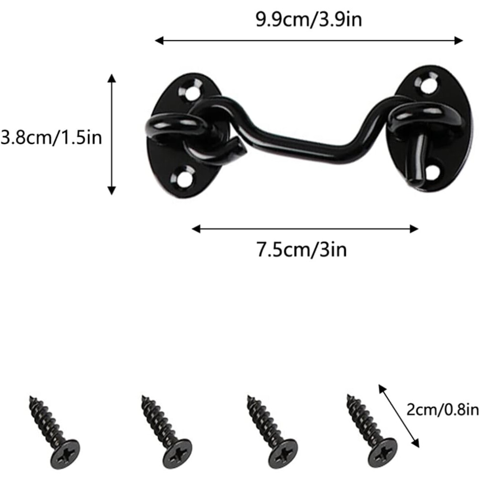 Hook And Eye Latch For Door, Sturdy Rust-Resistant Metal Door Latch Anti-Corrosion, Simple Hook-And-Lock Construction Sliding Door Lock For Barn 9128293447171