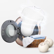 Bolas de lana para secadora de secado rápido, tela orgánica natural, seguras para bebés, sin químicos, solución de lavandería para todo tipo de