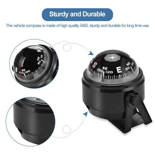 Marine Compass for Unforgettable Journeys, Adjustable Mounting Bracket For Easy Reading And Quick Response, Precise Navigation For Adventure Seekers, 2