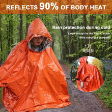 Outdoor Adventure Companion, Thermal Blanket Liner for Emergency Rain Poncho, Waterproof and Durable Lightweight, Retain Body Heat for Survival Gear