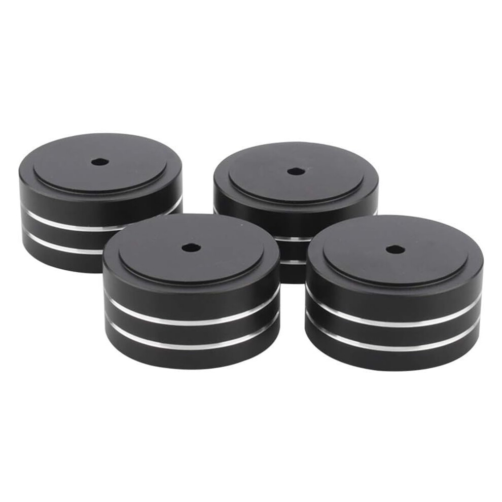 Non-Slip Speaker Isolation Feet, Wide Usage For Audio Equipment, Vibration Reduction With Aluminum Alloy Turntable Feet Pad (4Pcs, ) Black 9004841755694